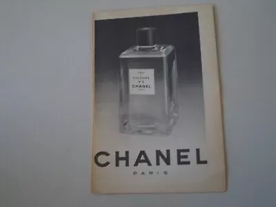 Advertising Advertising Advertising 1950 EAU DE COLOGNE CHANEL N° 5 PARIS • £6.20