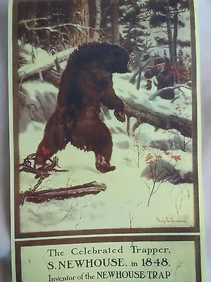 Newhouse Traps Advertising Poster Art By Philip R. Goodwin Bear In Bear Trap   • $7.50