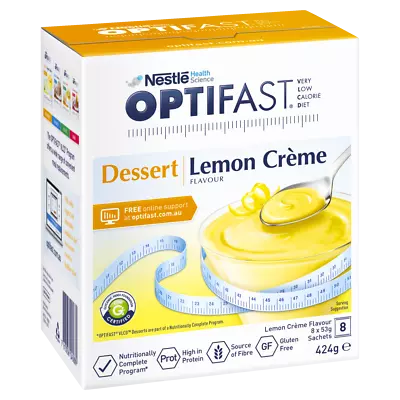 £22.40 • Buy Optifast VLCD Lemon Creme Dessert 8 X 53g Sachets (424g) Lemon Cream Diet