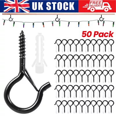 50 Pack Q-Hanger Screw In Hooks With Safety Buckle Metal Ceiling Hooks Safety UK • £11.60