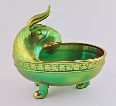 $365 • Buy Zsolnay Green Eosin Figural Bowl - DRINKING VESSEL