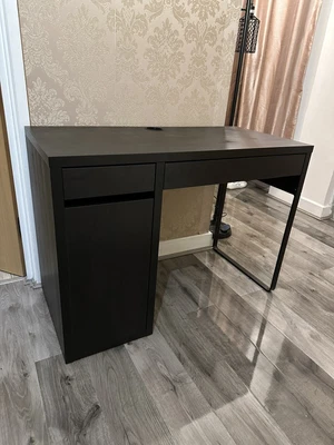 £37 • Buy Ikea Micke Black-Brown Computer Desk With Shelves & Drawers Home Office Study