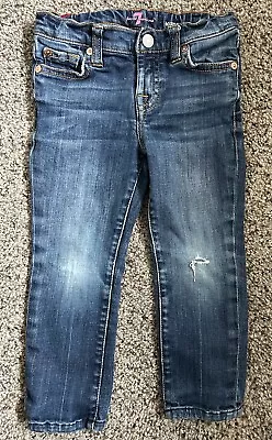 7 For All Mankind Baby Girls JEANS Size 3T Roxanne Authentic! Straight Leg Blue • $13.99