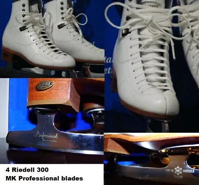 Ice Figure Skates RIEDELL Made In USA With MK Professional Blades Girls 4 N • $400