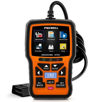 FOXWELL NT301 Car OBD2 Scanner Check Engine Fault Code Reader Diagnostic Tool • £53.49