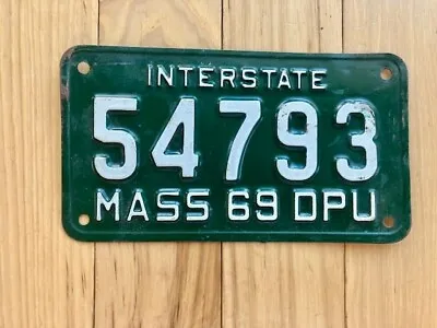 1969 Massachusetts Interstate License Plate • $24.99