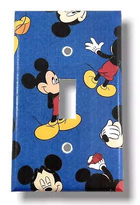 Blue Mickey Mouse Design Decorative Single Toggle Light Switch Cover • $7.80