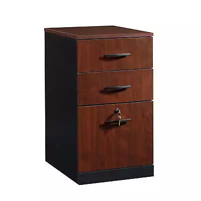 Sauder Via 3-Drawer Pedestal File Cabinet In Classic Cherry Finish • $205.79