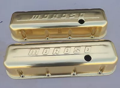 Vintage Moroso Gold Anodized Aluminum Valve Covers Big Block Chevy Day 2 AWESOME • $395