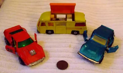 MATCHBOX SUPER-KINGS  RARE  MODELS (2 X CARS & A CAMPERVAN) USED/CARS VERY CLEAN • £13.95