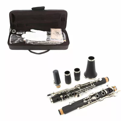 Yinfente Clarinet G Key Clarinet Ebonite Wood Nickel Plated Keys With Case • $169