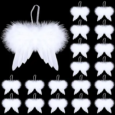 30 Pieces Angel Feather Ornament Angel Wings For Crafts Angel Wing Ornament Whit • $24.18