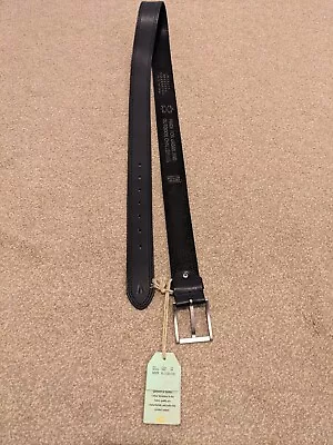 Mens Camel Active Black Leather Belt Size XL (110-115cm)New With Tags • £29.95