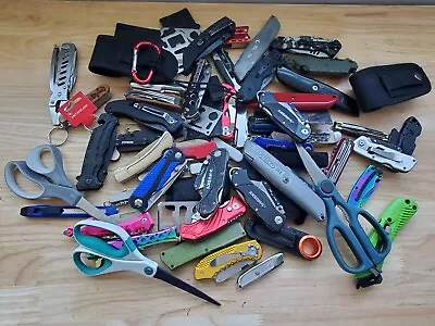 TSA LOT Of Knives Multi Tools & More! 15+ LBS Variety Mix! FREE SHIPPING! • $84.99