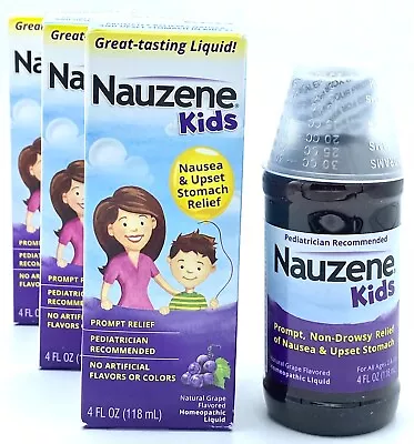 Nauzene Kids Nausea/Upset Stomach Relief Grape 4 Fl. Oz. Exp. 12/24 (Lot Of 3) • $15.99