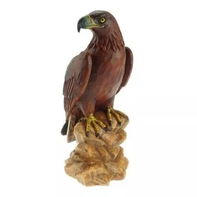Large Scottish Golden Eagle Bird On Cliff Ornament Figure 20cm - AM3001 • £19.99