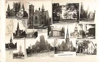 RPPC Multiview Of Churches Mankato Minnesota Real Photo Postcard • $9.99