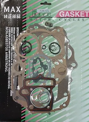 FULL GASKET SET FOR LIFAN  125cc PIT BIKE ENGINE 52.5 Mm BORE OVAL HOLE • £9.99