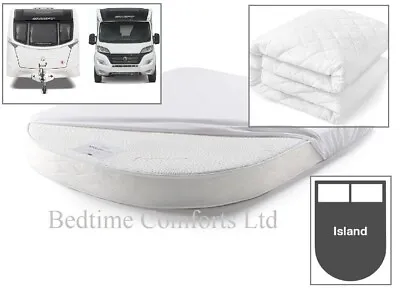 Caravan / Motorhome Island Bed  Fitted  Mattress Protector • £18.99