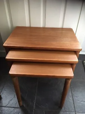 Danish Mobelfabrikkentoften Teak Nest Of Tables Vintage Mid Century 60s Retro • £299
