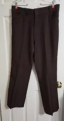 Vtg J.C.PENNEY Men's Brown Dress Slacks Wide Leg Size 36 X30  • $15