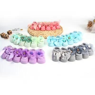 £3.77 • Buy Anti Trainer Socks Baby Floor Bow-knot Lace Flower Non-