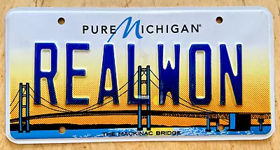 Colorful Graphic Mackinac Bridge Vanity Auto License Plate   Real Won   Winner • $28.99
