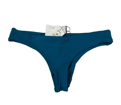 $42 L*Space Women's Blue Sandy Cheeky Bikini Bottom Swimwear Size Small Low Rise • $17