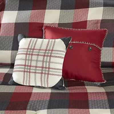 Madison Park Ridge Comforter Set-Cabin Lodge Plaid Herringbone Design All Season • $176.26