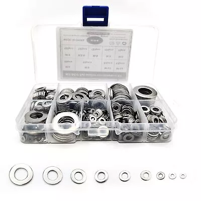 Flat Washers 684 Pcs Assorted Metal Washers Stainless Steel Lock Washer Spacer • £8.39