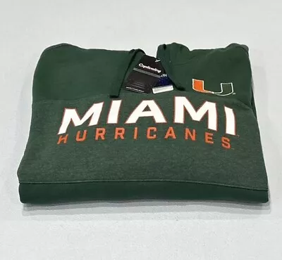 Captivating Men's Miami Hurricanes Hoodie Green 2XL • $32.95