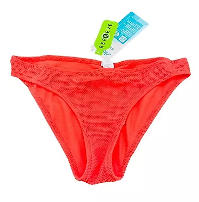 Sloggi Shore Vanuatu Bikini Bottoms Sz S Coral Orange Mini High Rise Brief BNWT • £9.99