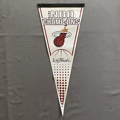 2013 Miami Heat Pennant Flag Back 2 Back NBA Champions Felt Basketball Finals • $10.16