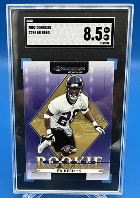 2002 Donruss #298 ED REED RC SGC 8.5 HOF Baltimore Ravens • $22.99