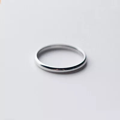 925 Sterling Silver Dainty Thin Band Stackable Knuckle Midi Ring A3374 • $10.99