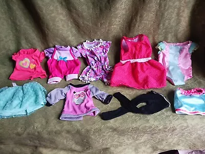 Baby Alive Dress And Clothing Lot Of NINE 9 Pieces Shorts Skirt Owl Shirt • $26.99