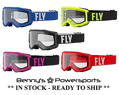 2022 Fly Racing Focus Goggles Adult & Youth Sizes Offroad MX MotoCross ATV BMX • $23.95