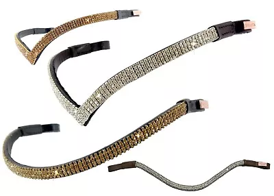 $109.88 • Buy Luminocity V-Shaped & Wave/Curved Crystal Dressage Bridle Browbands By Beasties