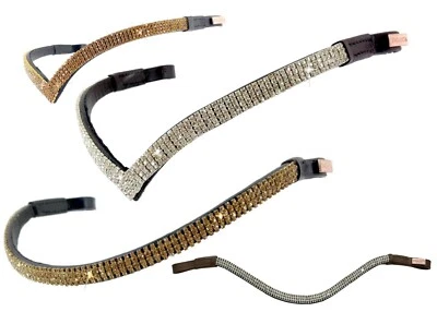 $109.88 • Buy Luminocity V-Shaped & Wave/Curved Crystal Dressage Bridle Browbands By Beasties