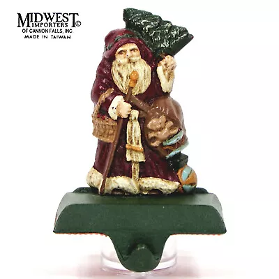 Midwest Of Cannon Falls 4.5  BELSNICKEL Cast Iron Stocking Hanger Woodland Santa • $28.95