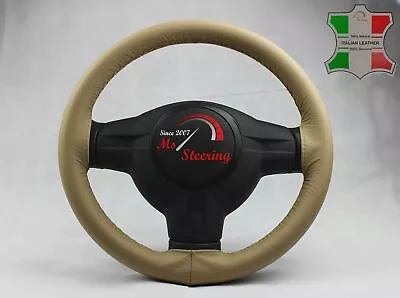 For Dodge Magnum 05-08 Beige Leather Steering Wheel Cover Red Stit • $61.74