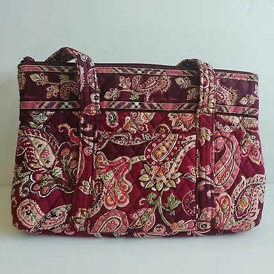 Vera Bradley Pink Maroon Shoulder Purse Piccadilly Plum 14x9 • $39.99