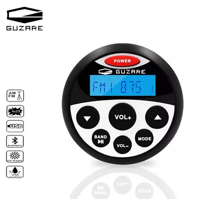 $49.99 • Buy Marine Radio Stereo Bluetooth Boat Audio Waterproof IP66 For ATV UTV Yacht Car
