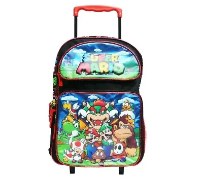 Super Mario 16  Large Rolling Travel School BACKPACK • $39.99