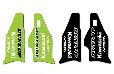 2003- 2008 KAWASAKI KX125 KX250 Fork Guard Graphics Green Black  MX GLOSS DECALS • $14.95