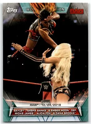 2019 Topps WWE Champions Bayley Sasha Banks & Ember Moon Def. Mickie James • $1.50