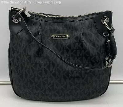 Michael Kors Signature MK Women's Black/White Shoulder Bag W/ Extra Strap • $20.50