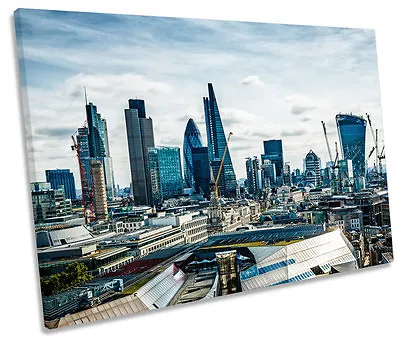 Skyline City Of London CANVAS WALL ART Picture Print Single • £29.99