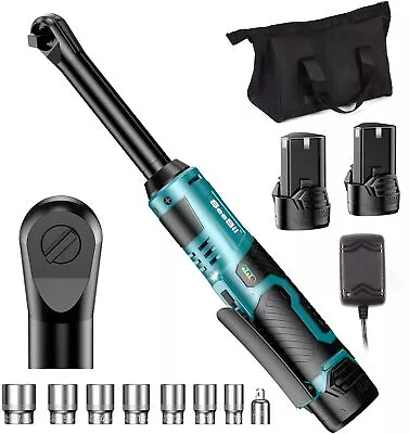 Seesii 3/8  Extended Electric Ratchet Wrench 40Ft-lbs 6  Cordless Ratchet Wrench • $85.99