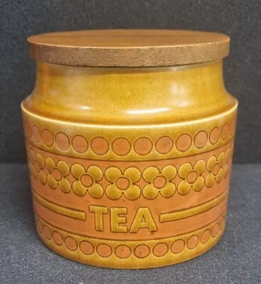Vintage Hornsea Saffron Tea Container With Wooden Lid 1972 • £5.99